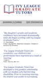 Mobile Screenshot of ivyleaguegraduatetutors.com